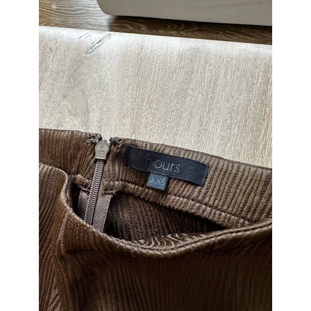 h:ours Neri Pant in Brown Flare Pull On Textured Size XXS Going Out Revolve - Picture 4 of 8